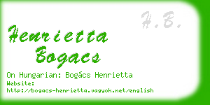 henrietta bogacs business card